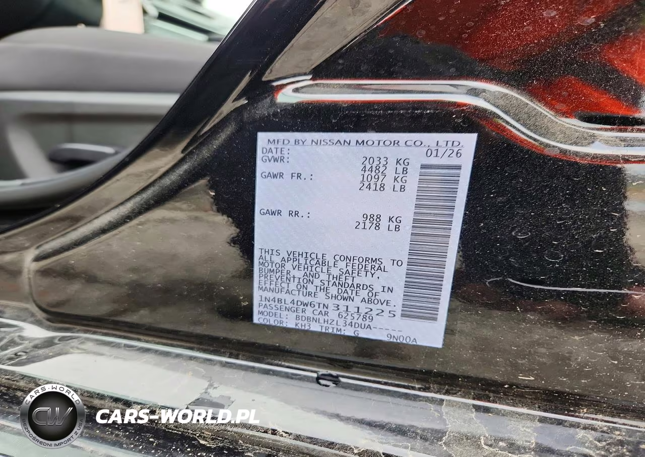2026 Nissan Altima Sv VIN:1N4BL4DW6TN311225 - 13