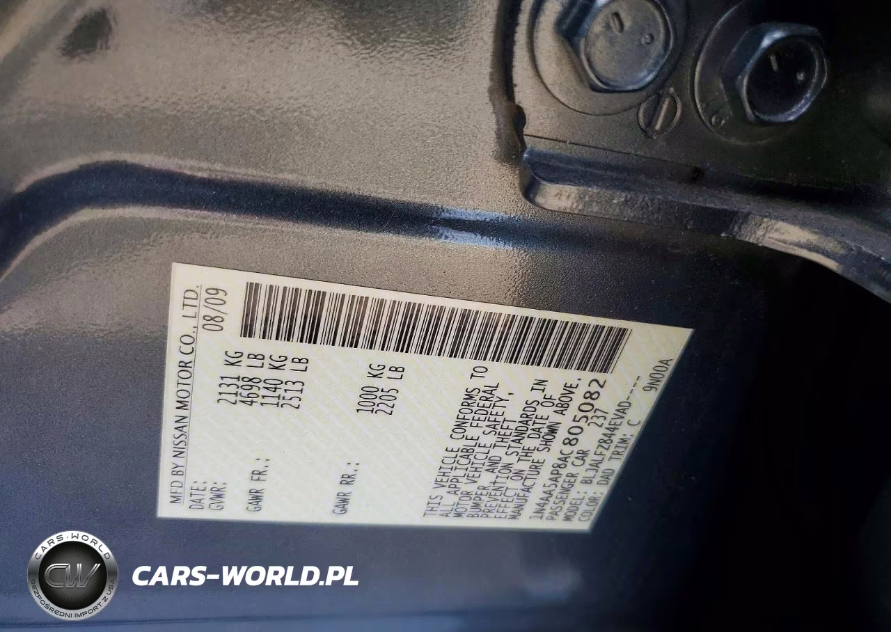 2010 Nissan Maxima 3.5 S VIN:1N4AA5AP8AC805082 - 12