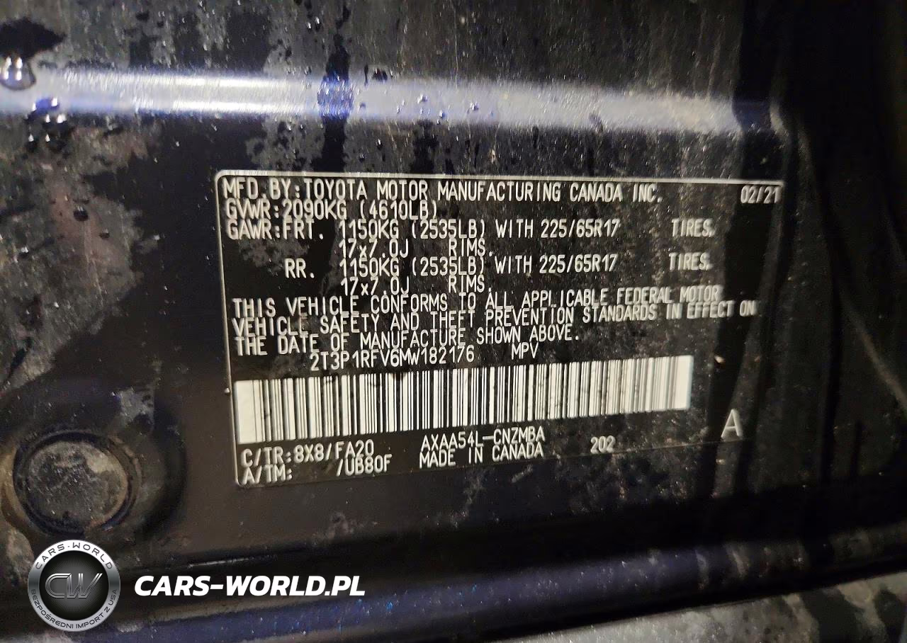 2021 Toyota Rav4 Xle VIN:2T3P1RFV6MW182176 - 13