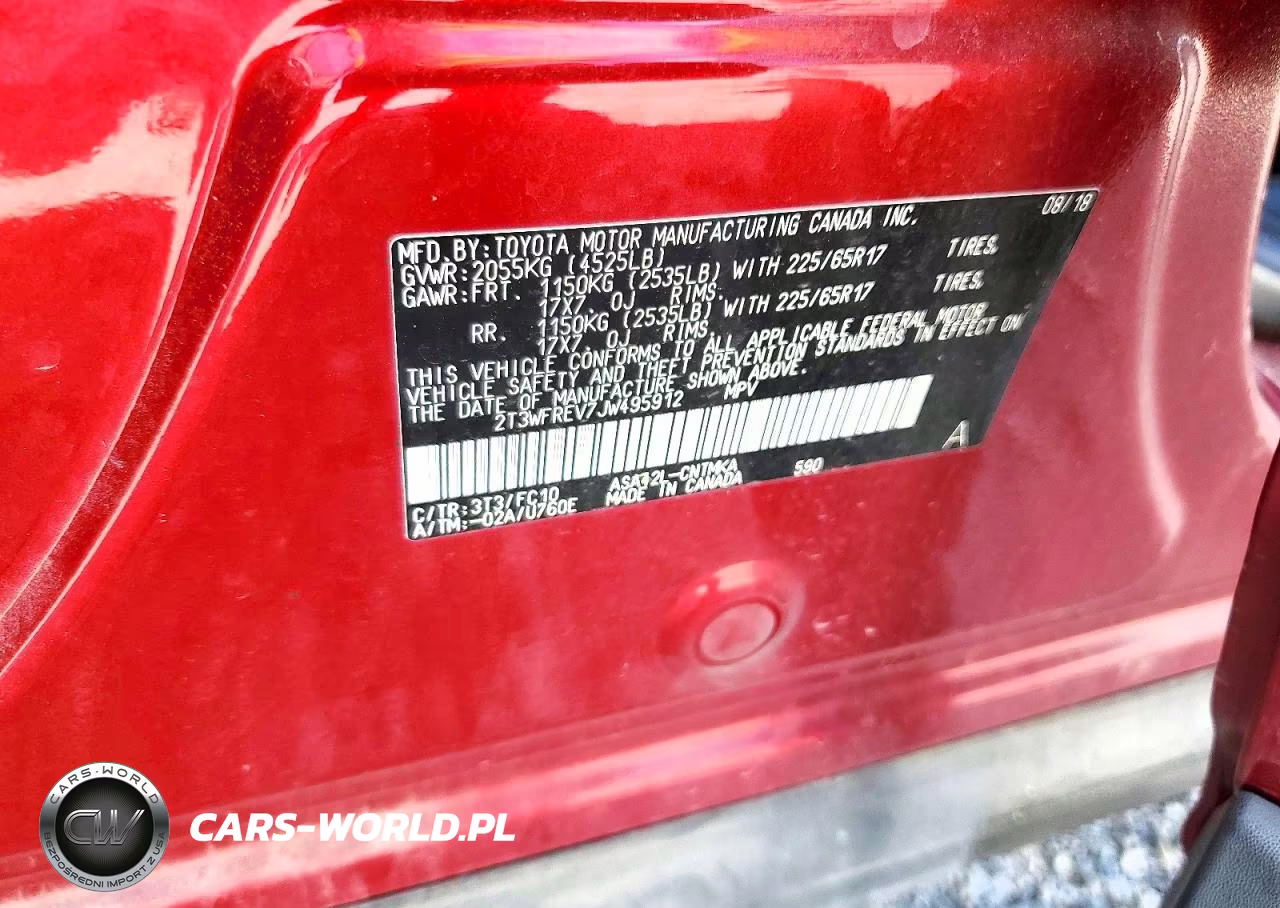2018 Toyota Rav 4 VIN:2T3WFREV7JW495912 - 14