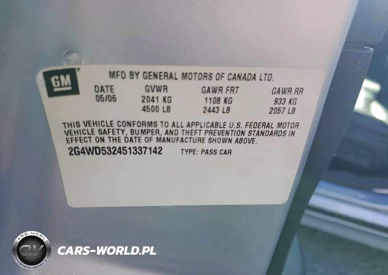 2005 Buick Lacrosse Cxl VIN:2G4WD532451337142 - 12
