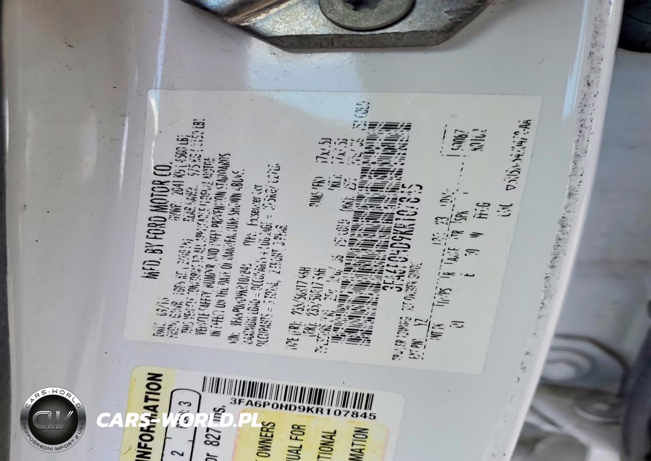 2019 Ford Fusion Se VIN:3FA6P0HD9KR107845 - 12