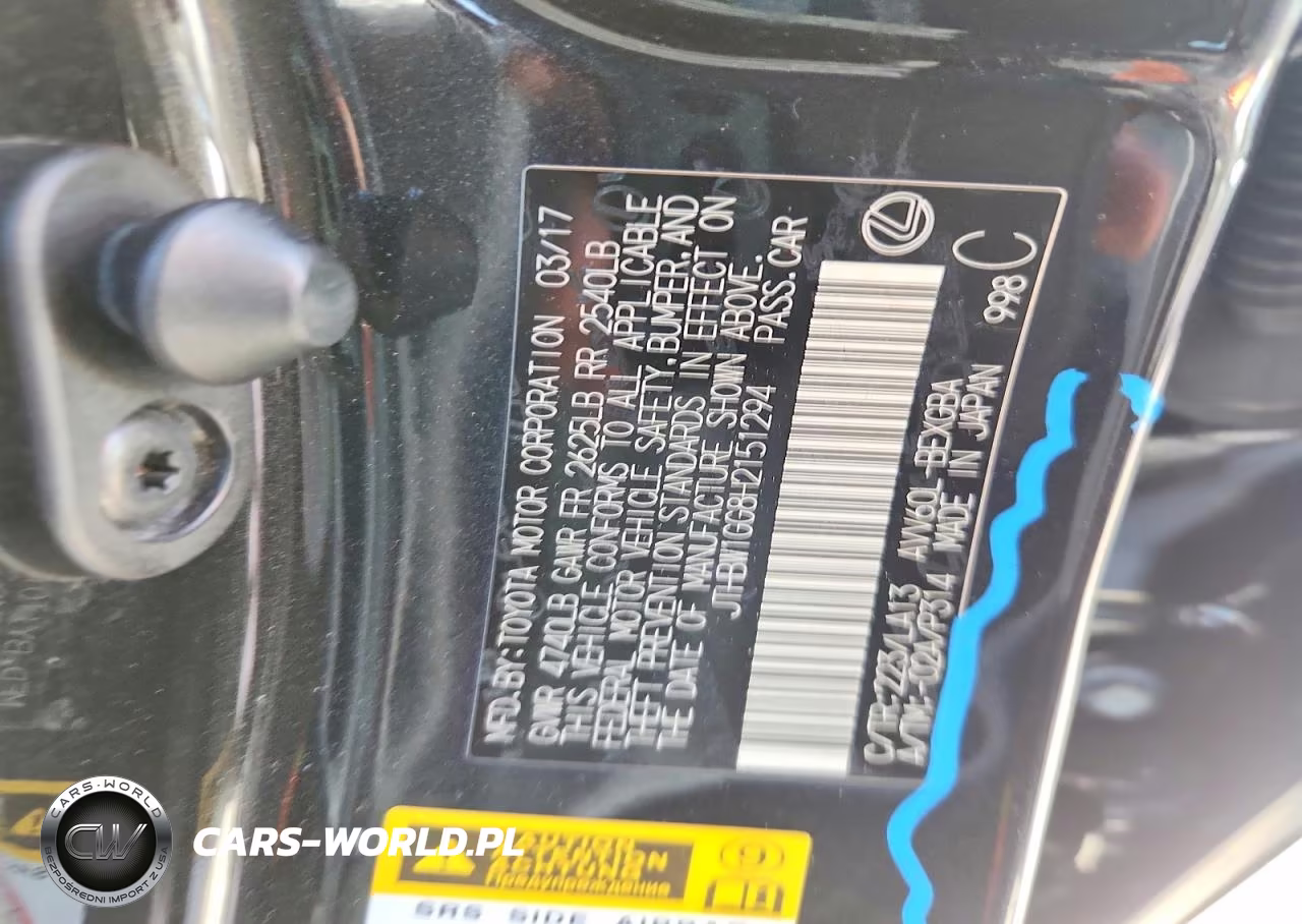 2017 Lexus Es 300H VIN:JTHBW1GG8H2151294 - 12