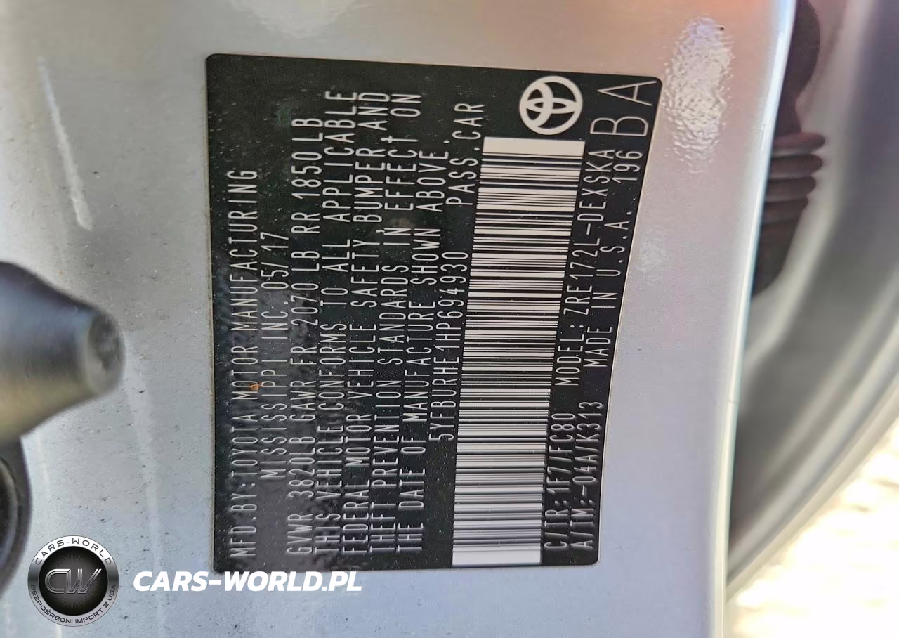 2017 Toyota Corolla Se VIN:5YFBURHE1HP694930 - 13