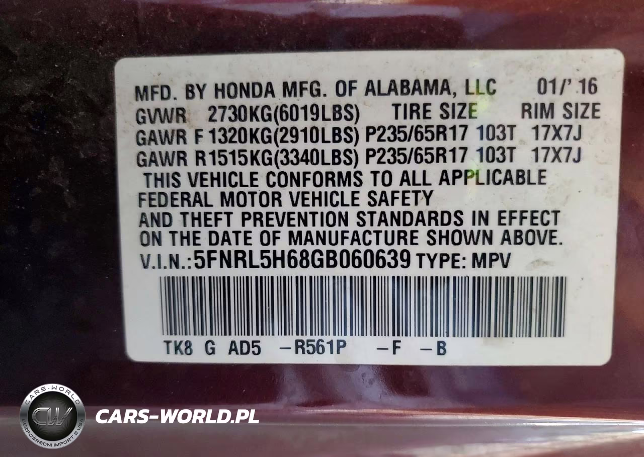 2016 Honda Odyssey Exl VIN:5FNRL5H68GB060639 - 13
