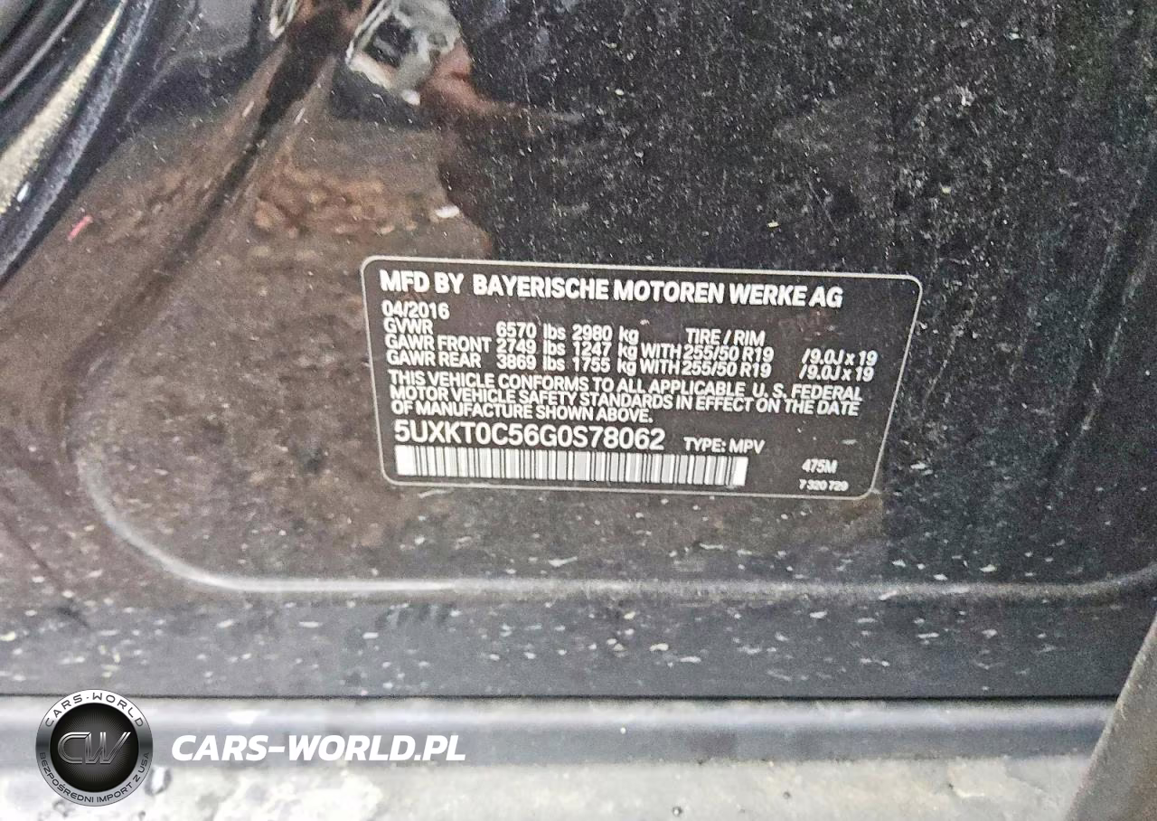 2016 BMW X5 Xdr40E VIN:5UXKT0C56G0S78062 - 12