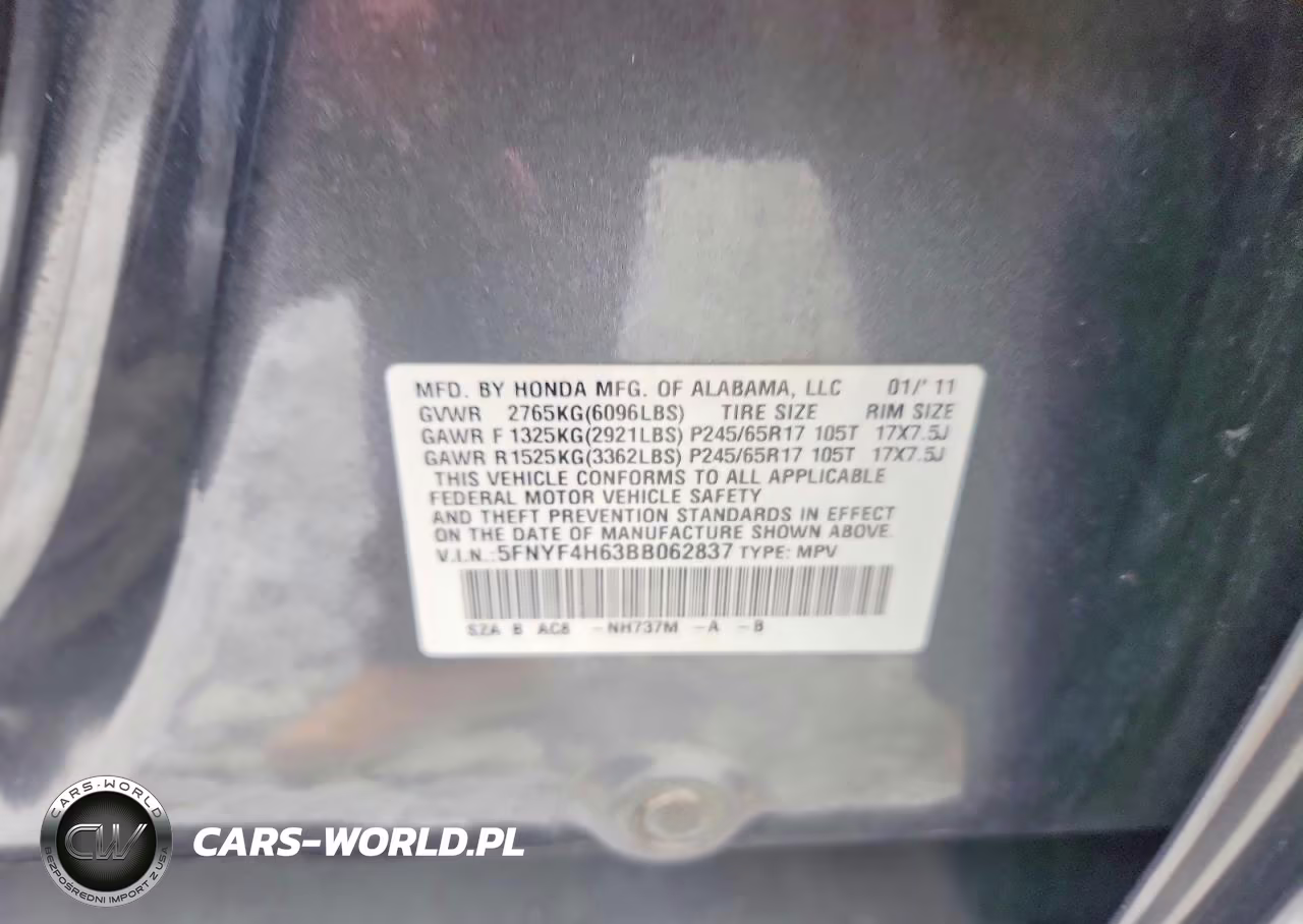 2011 Honda Pilot Exl VIN:5FNYF4H63BB062837 - 13