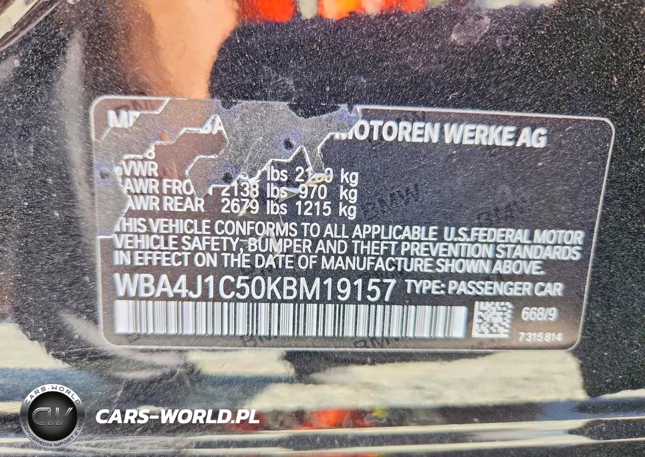 2019 BMW 430I Gran Coupe VIN:WBA4J1C50KBM19157 - 12