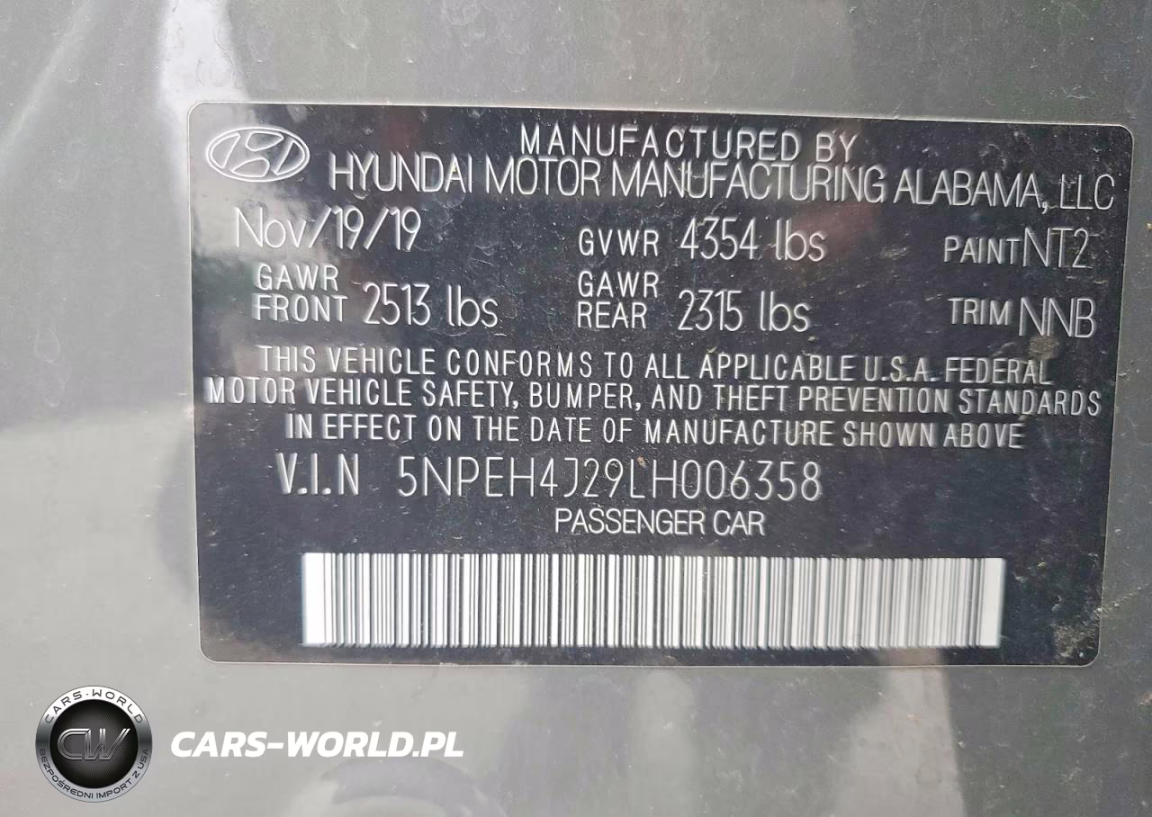 2020 Hyundai Sonata Limited VIN:5NPEH4J29LH006358 - 12