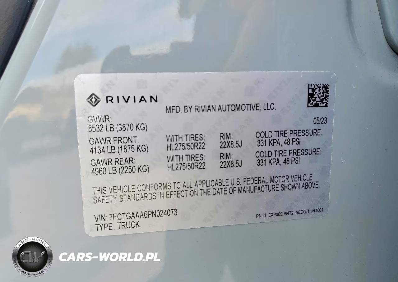 2023 Rivian R1T Adventure VIN:7FCTGAAA6PN024073 - 12
