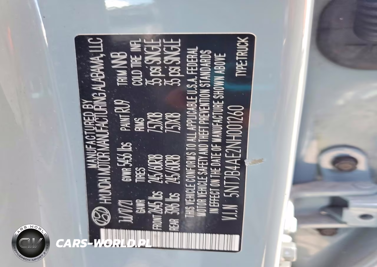 2022 Hyundai Santa Cruz Sel VIN:5NTJB4AE2NH001260 - 12