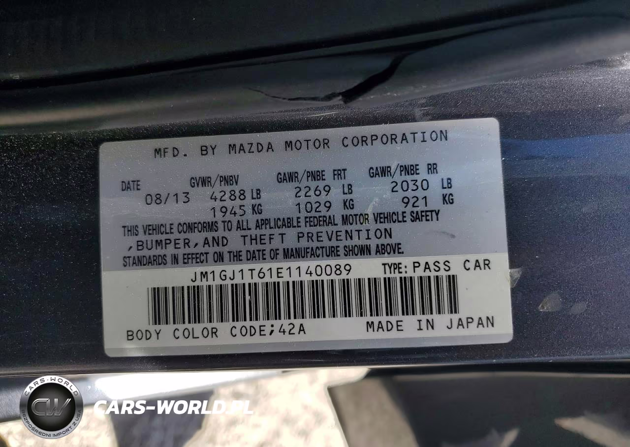 2014 Mazda 6 Touring VIN:JM1GJ1T61E1140089 - 12