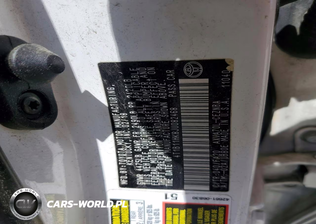 2018 Toyota Camry Le VIN:4T1B11HK8JU082468 - 12