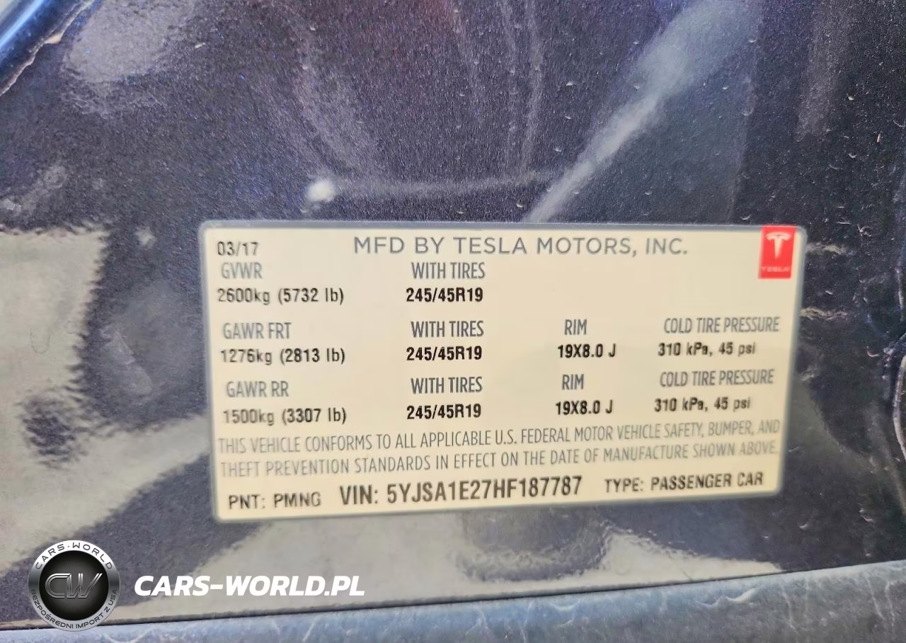 2017 Tesla Model S VIN:5YJSA1E27HF187787 - 13