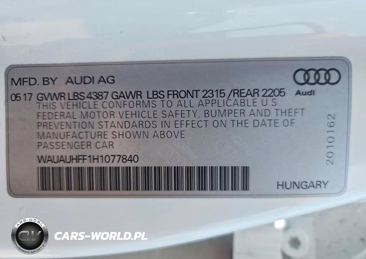 2017 Audi A3 Premium VIN:WAUAUHFF1H1077840 - 12