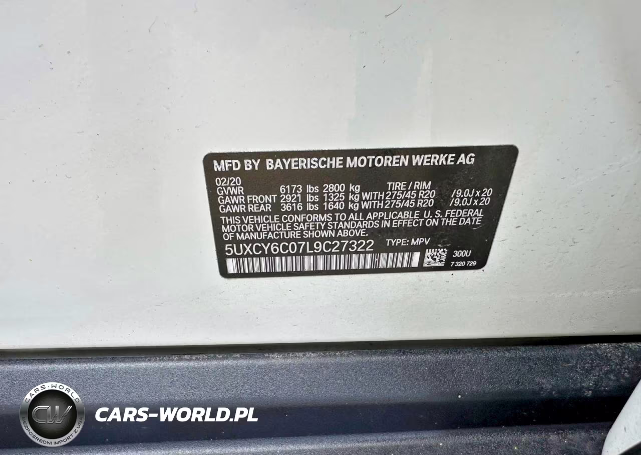 2020 BMW X6 xDrive40I VIN:5UXCY6C07L9C27322 - 10
