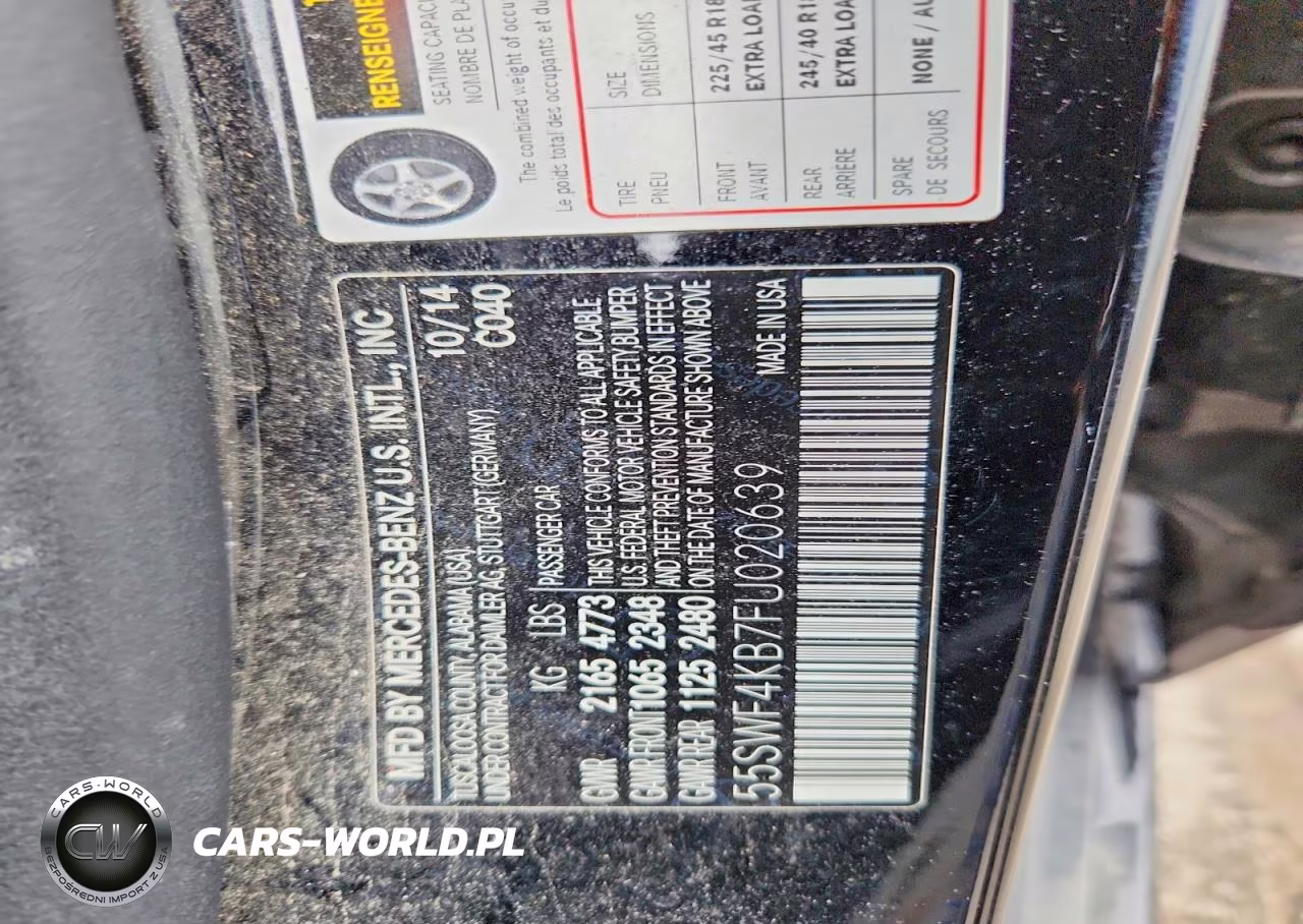 2015 Mercedes-Benz C 300 4Matic VIN:55SWF4KB7FU020639 - 13