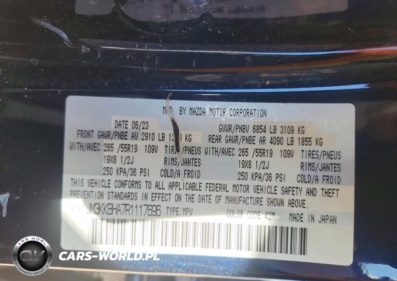 2024 Mazda Cx-90 Preferred VIN:JM3KKBHA7R1117696 - 12