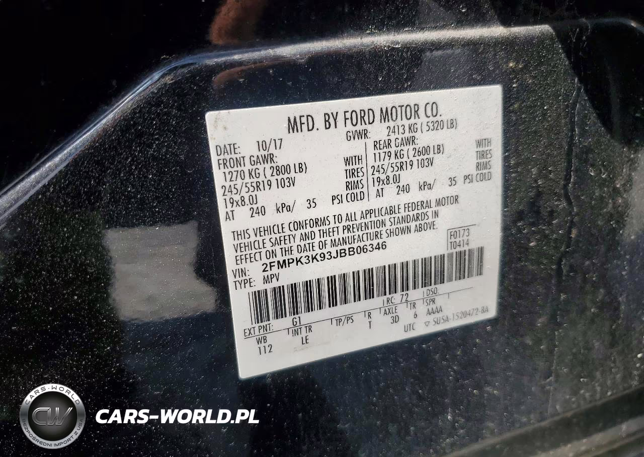 2018 Ford Edge Titanium VIN:2FMPK3K93JBB06346 - 13
