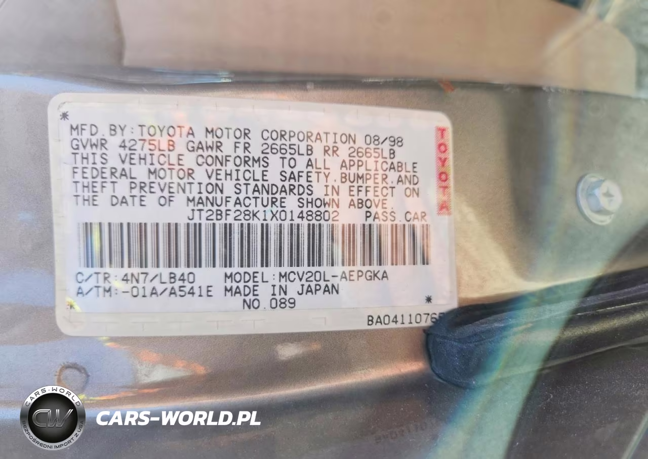 1999 Toyota Camry Xle V6 VIN:JT2BF28K1X0148802 - 12