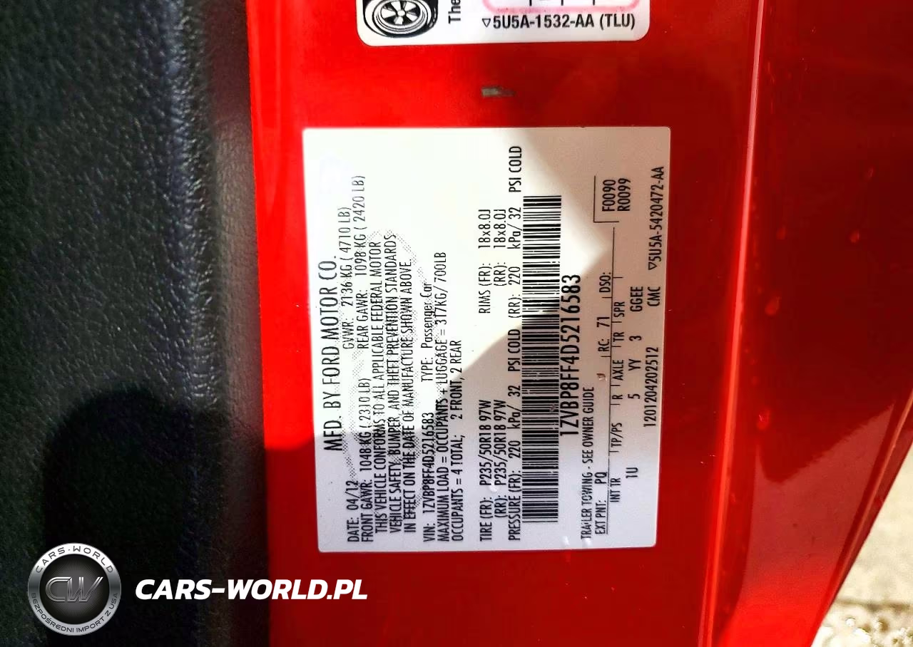 2013 Ford Mustang Gt VIN:1ZVBP8FF4D5216583 - 13