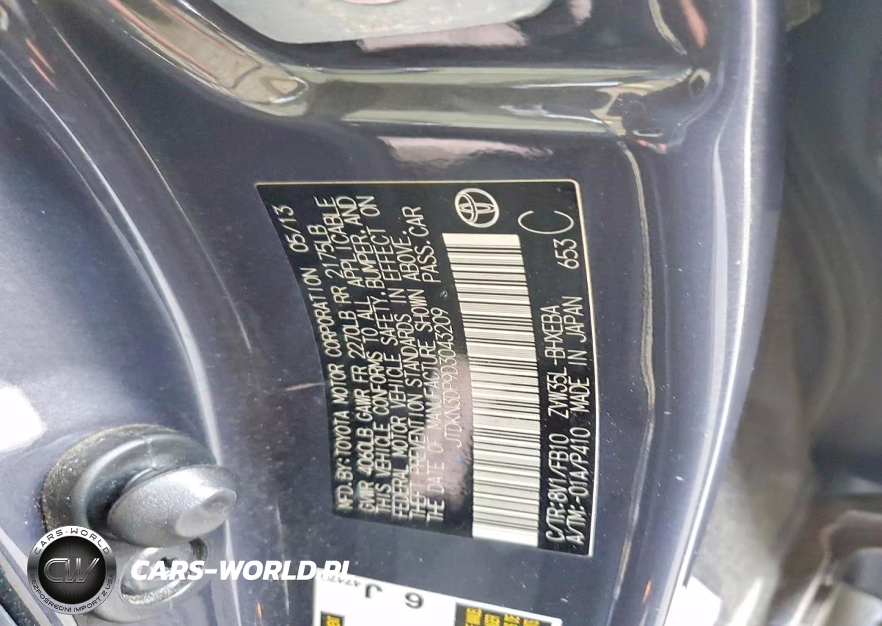 2013 Toyota Prius Plug-In Hybrid Base VIN:JTDKN3DP9D3043209 - 12