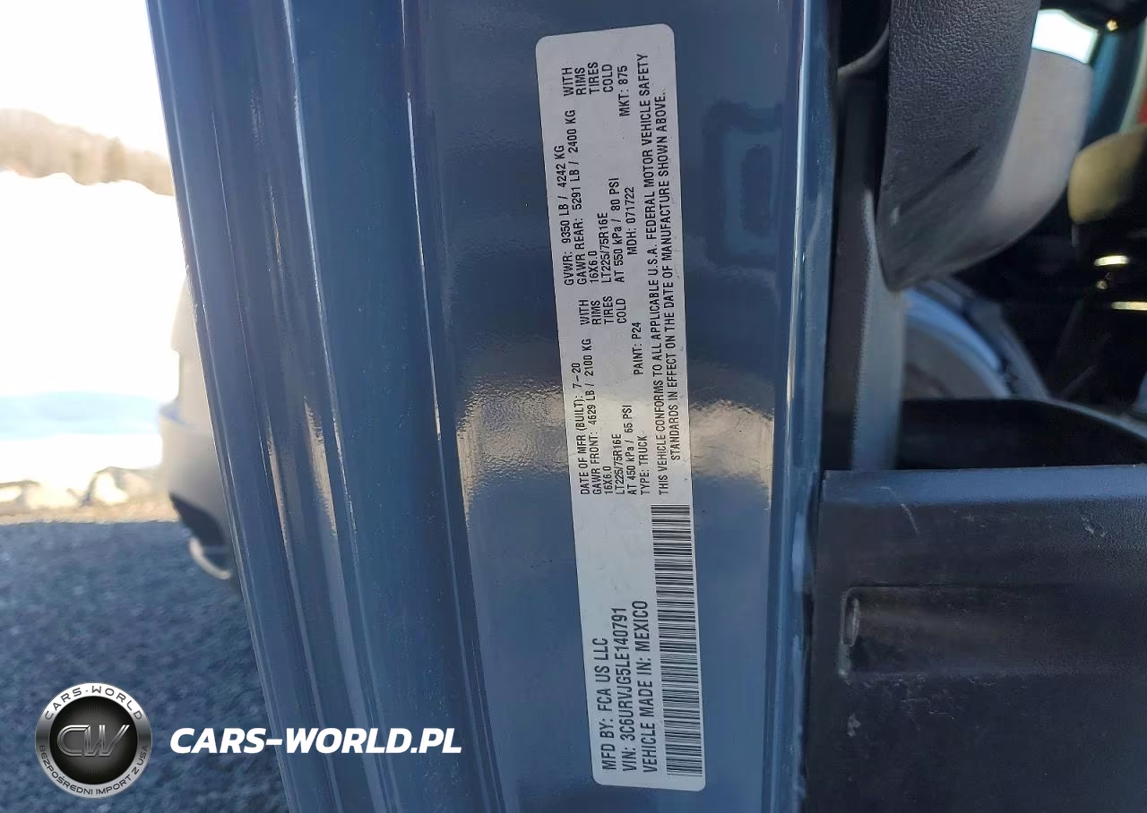 2020 Ram Promaster 3500 3500 High VIN:3C6URVJG5LE140791 - 13