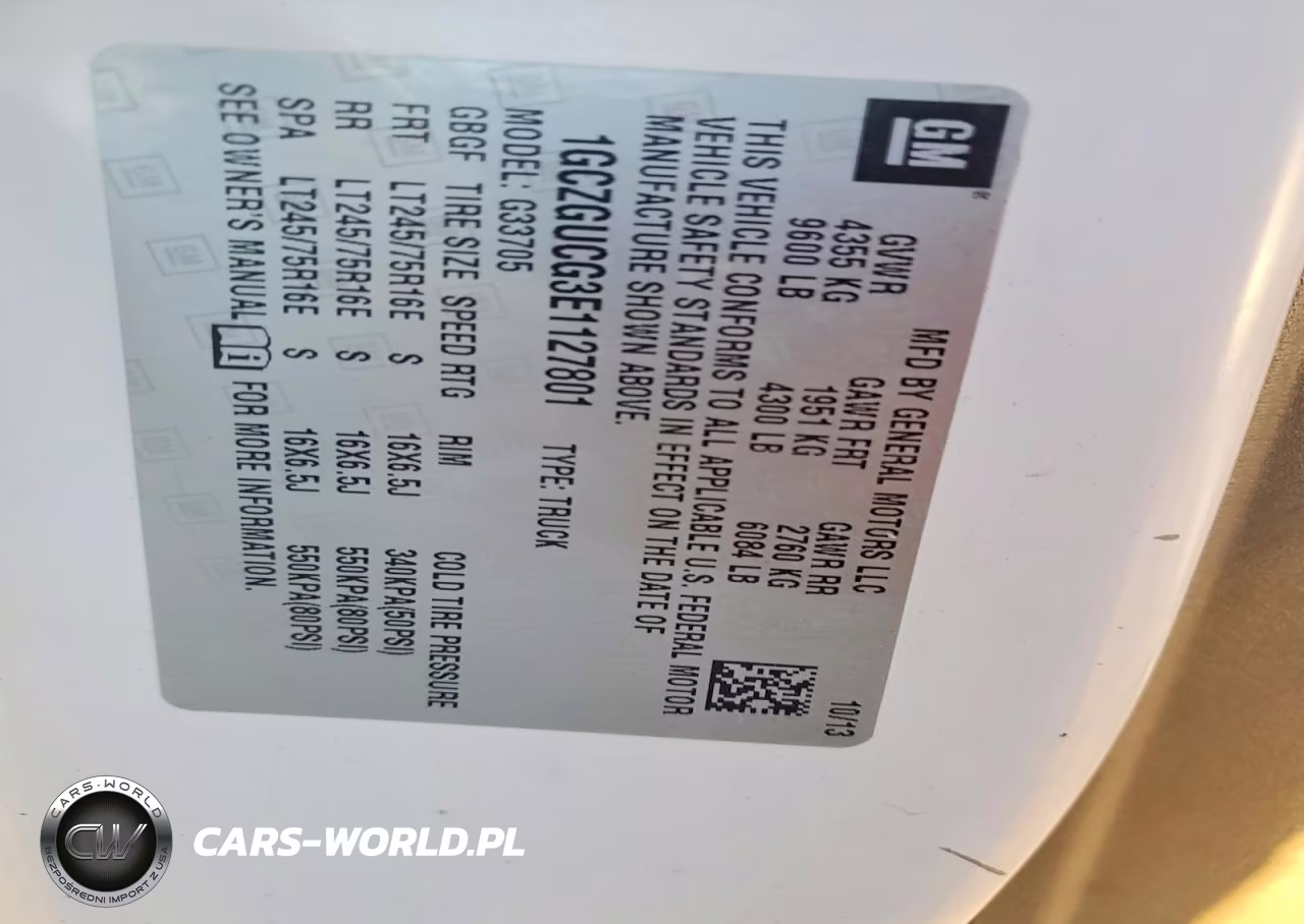 2014 Chevrolet Express 3500 Cargo Delivery Van VIN:1GCZGUCG3E1127801 - 13