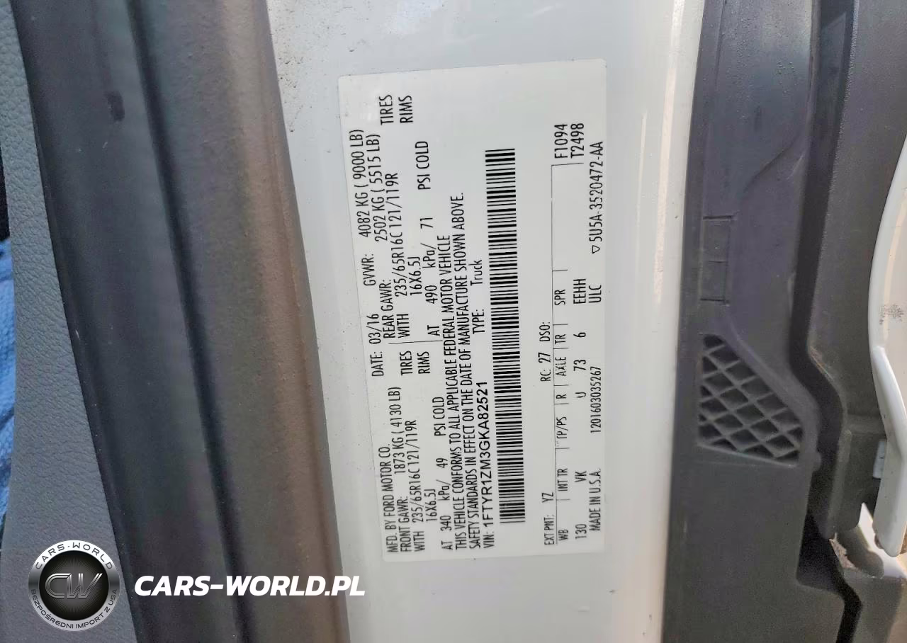 2016 Ford Transit 250 Utility - Service Van VIN:1FTYR1ZM3GKA82521 - 13