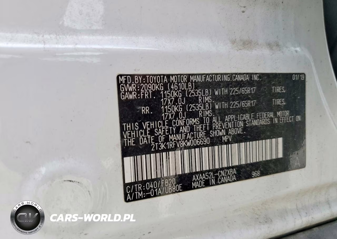 2019 Toyota Rav4 Le VIN:2T3K1RFV8KW006690 - 13