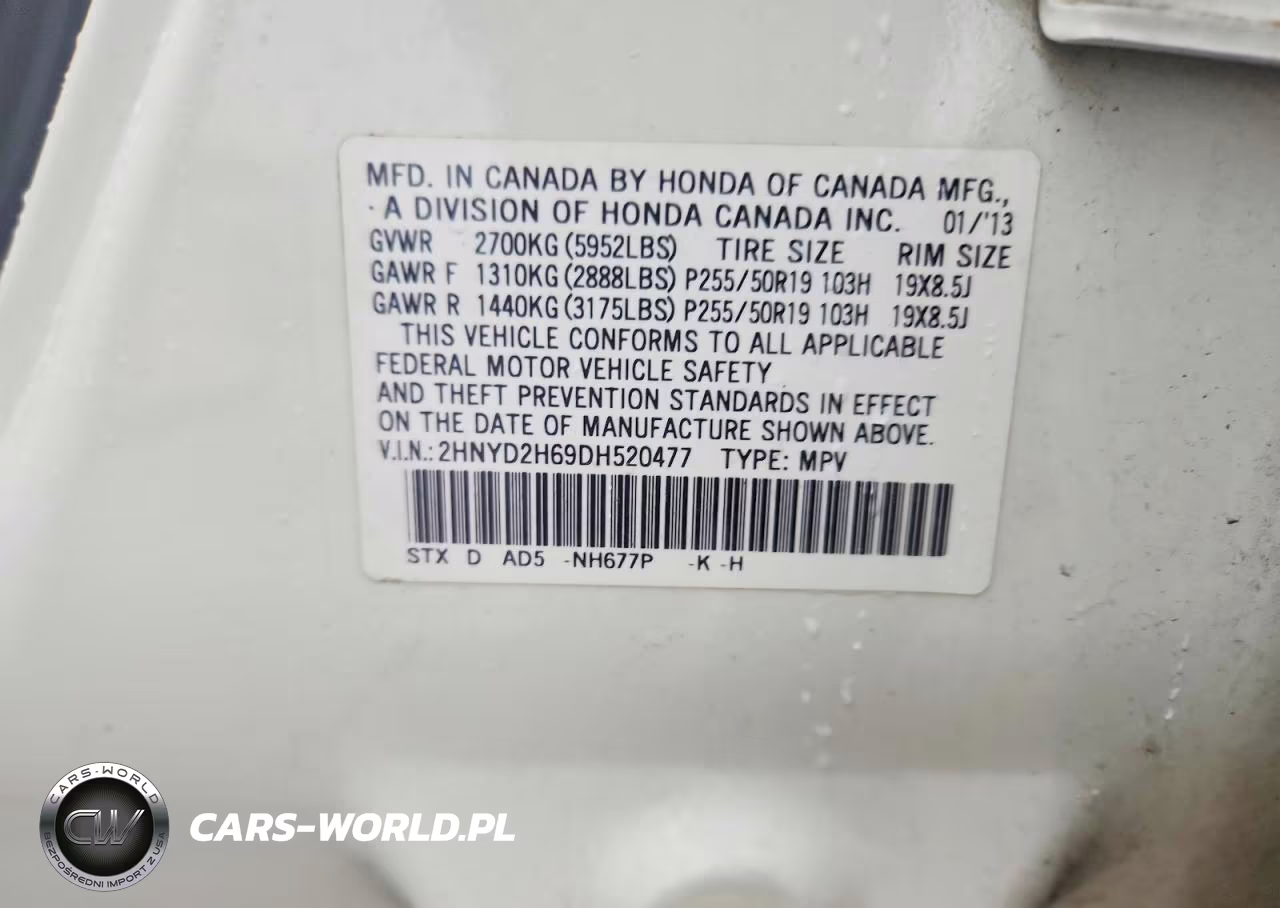 2013 Acura Mdx Advance VIN:2HNYD2H69DH520477 - 12