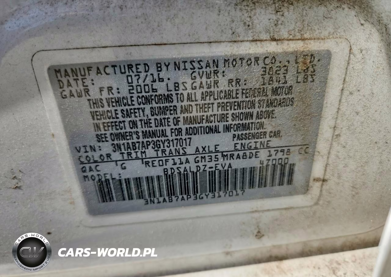 2016 Nissan Sentra Sv VIN:3N1AB7AP3GY317017 - 12