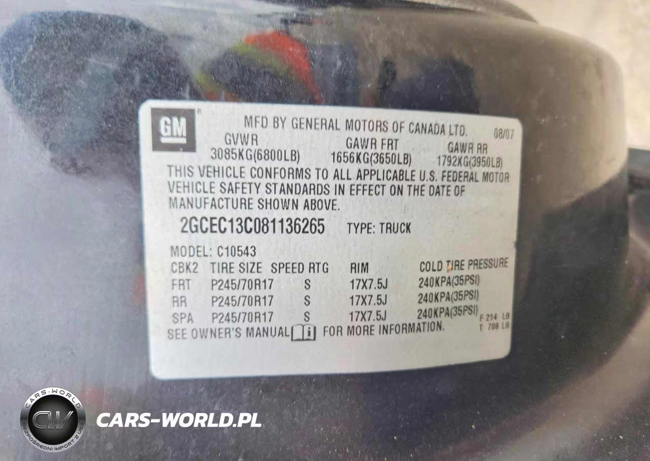 2008 Chevrolet Silverado C1500 VIN:2GCEC13C081136265 - 12