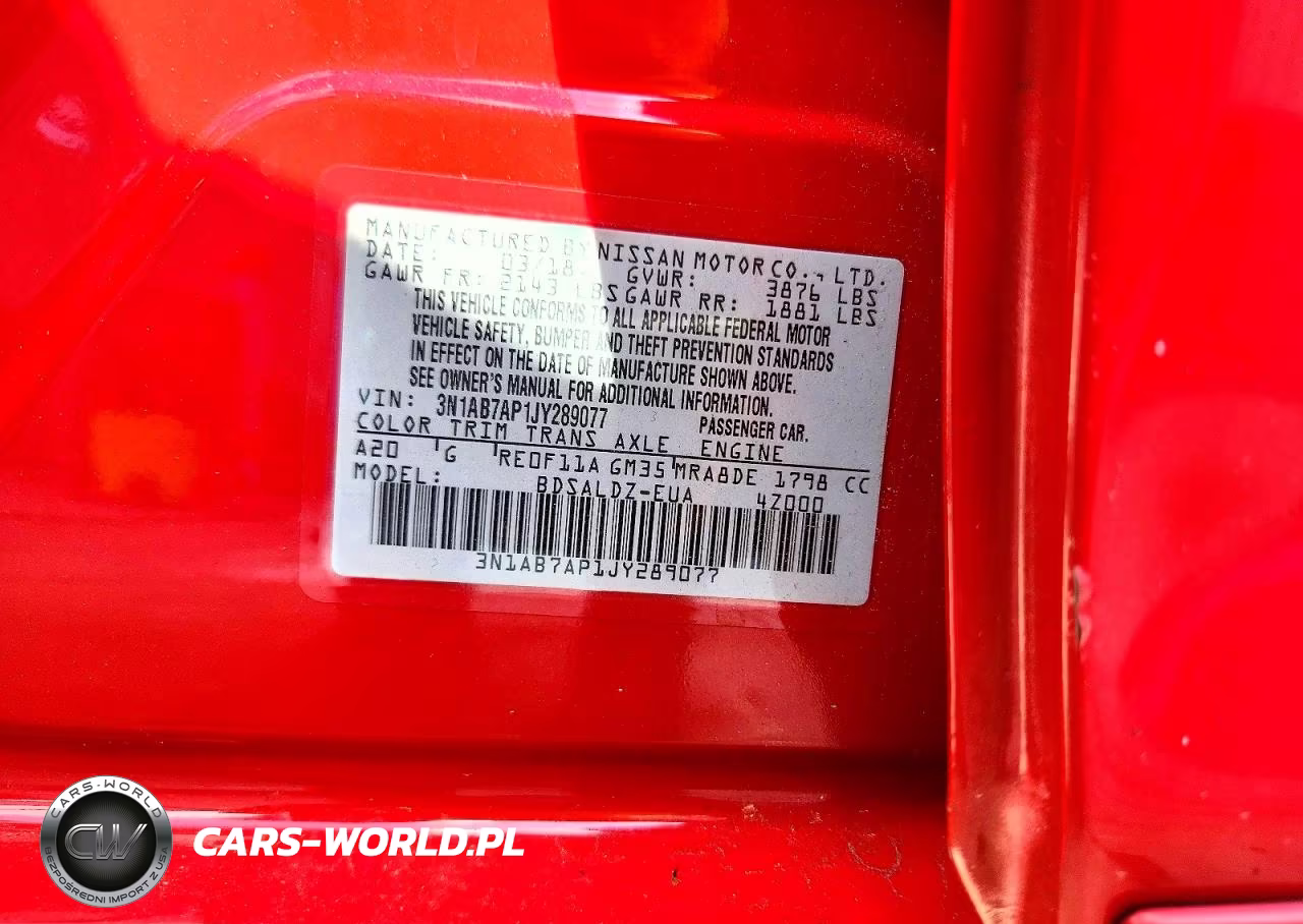 2018 Nissan Sentra Sv VIN:3N1AB7AP1JY289077 - 13
