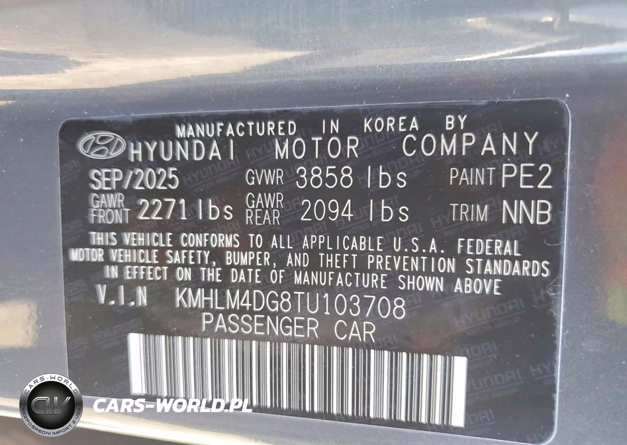 2026 Hyundai Elantra Sel Sport VIN:KMHLM4DG8TU103708 - 12