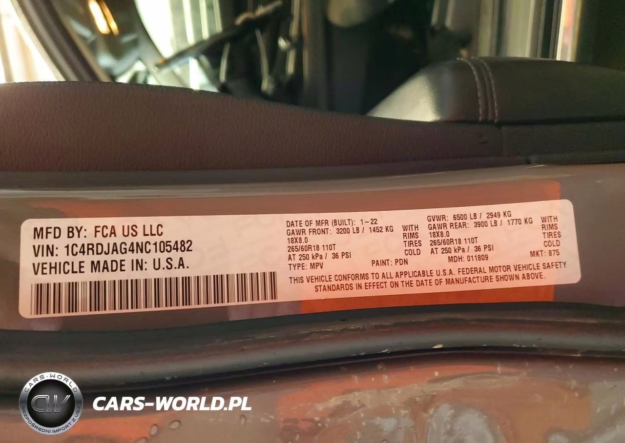 2022 Dodge Durango Sxt VIN:1C4RDJAG4NC105482 - 13