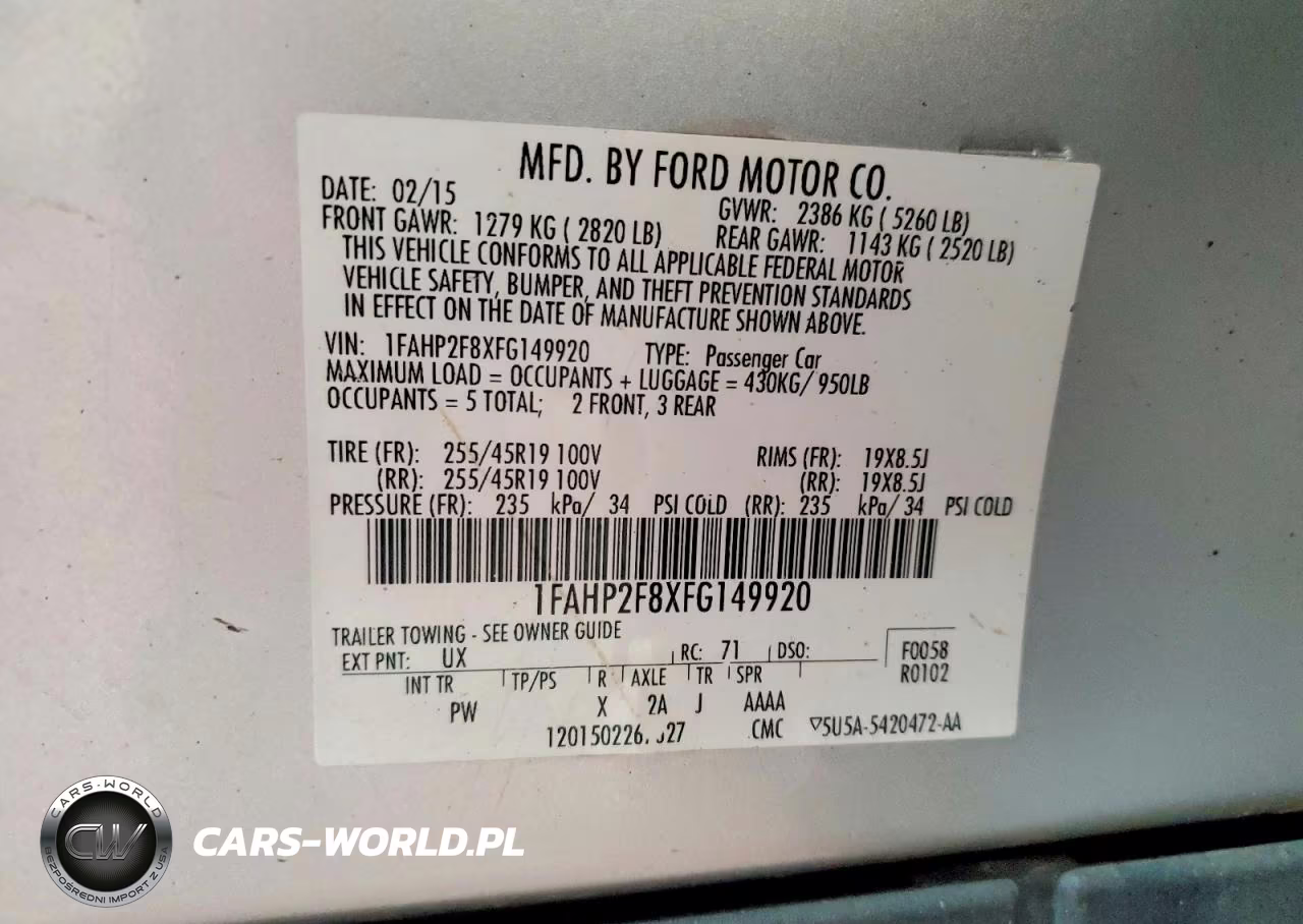 2015 Ford Taurus Limited VIN:1FAHP2F8XFG149920 - 12