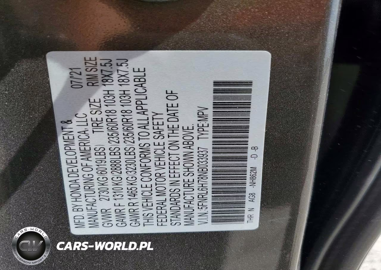 2022 Honda Odyssey Exl VIN:5FNRL6H78NB033937 - 14