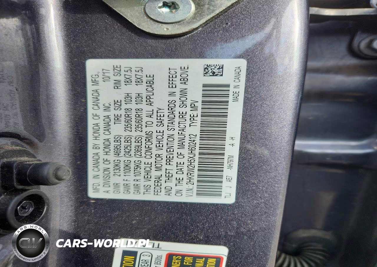 2018 Honda Cr-V Ex VIN:2HKRW2H5XJH602412 - 13