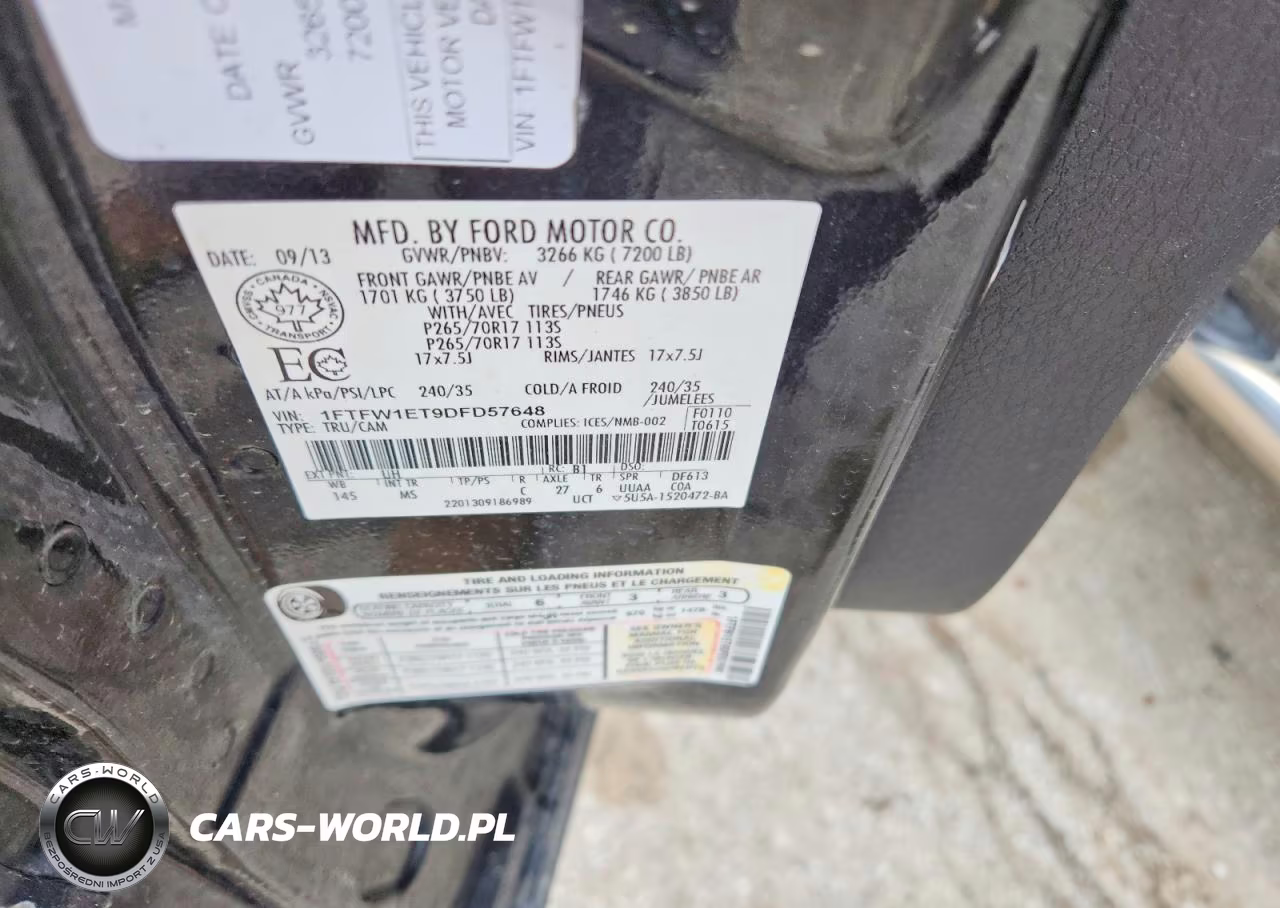 2013 Ford F150 Supercrew VIN:1FTFW1ET9DFD57648 - 12