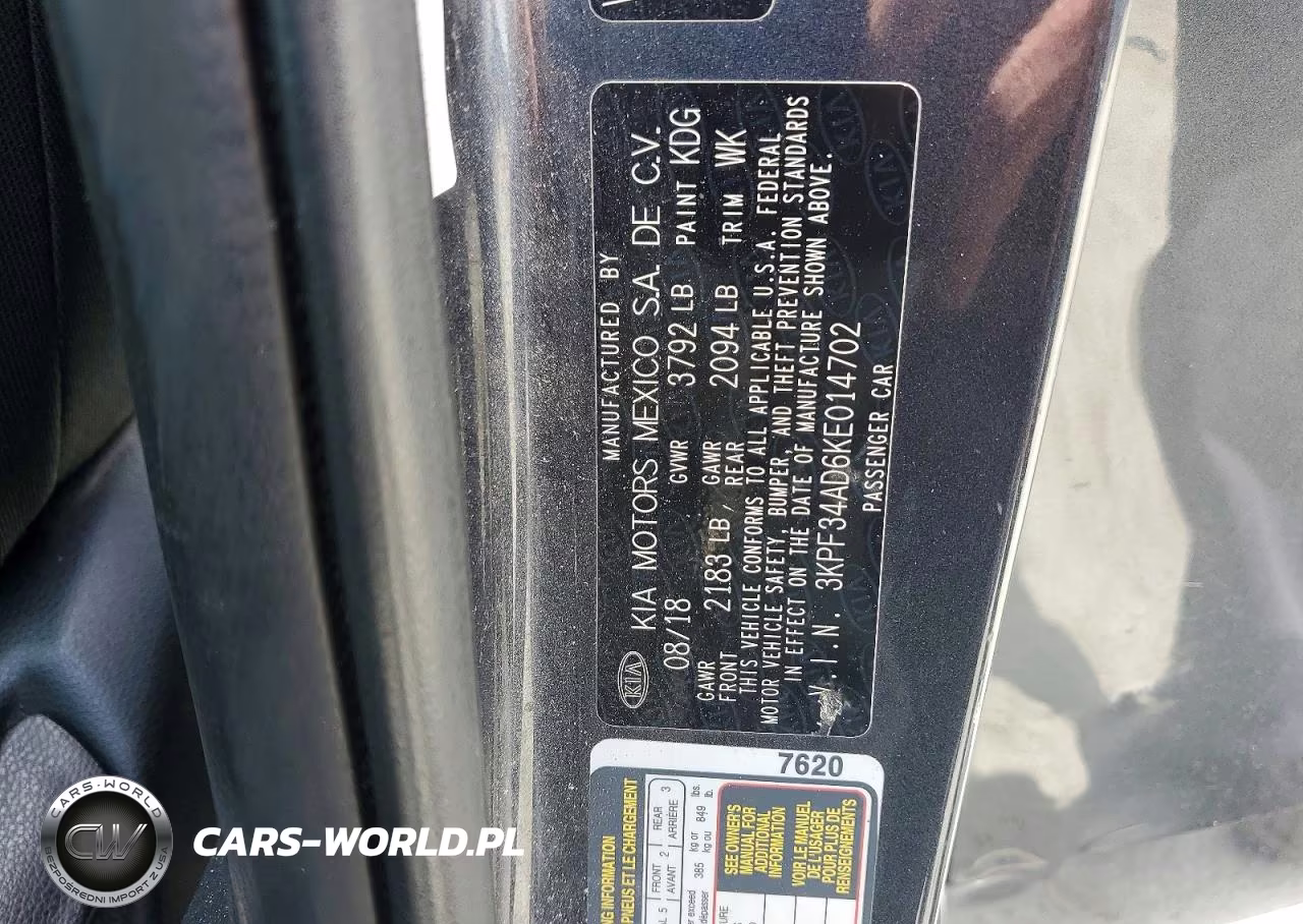 2019 Kia Forte S VIN:3KPF34AD6KE014702 - 12