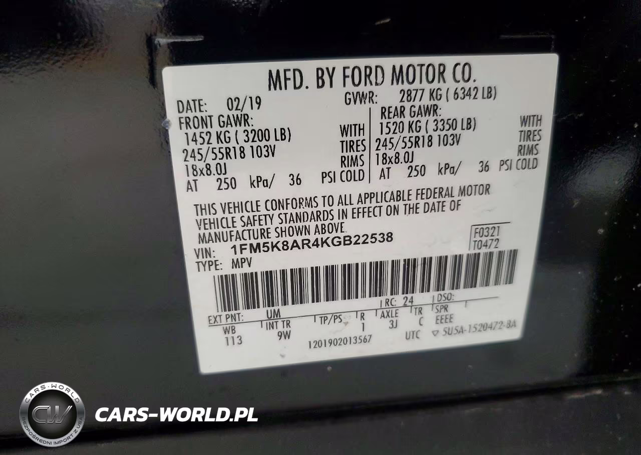 2019 Ford Explorer Police Interceptor VIN:1FM5K8AR4KGB22538 - 14
