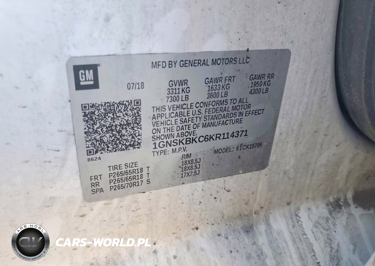 2019 Chevrolet Tahoe K1500 Lt VIN:1GNSKBKC6KR114371 - 12