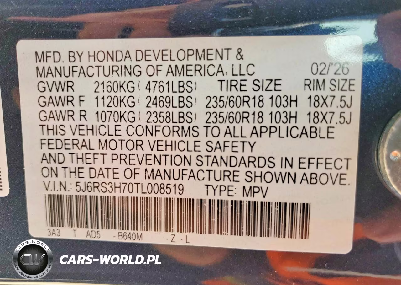 2026 Honda Cr-V Exl VIN:5J6RS3H70TL008519 - 14