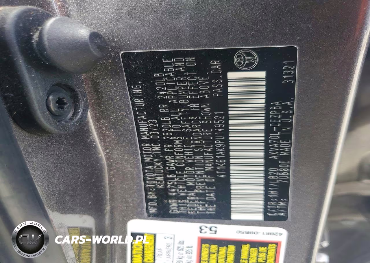 2023 Toyota Camry Xse VIN:4T1K61AK9PU149521 - 12