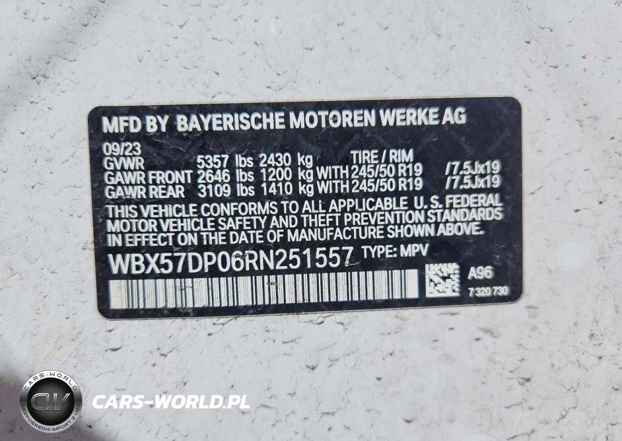 2024 BMW X3 xDrive30I VIN:WBX57DP06RN251557 - 14