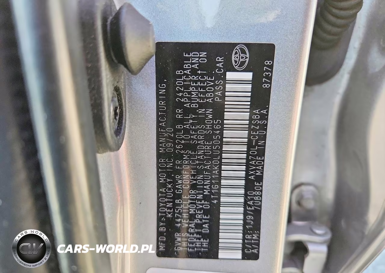 2021 Toyota Camry Se VIN:4T1G11AK0LU505465 - 12