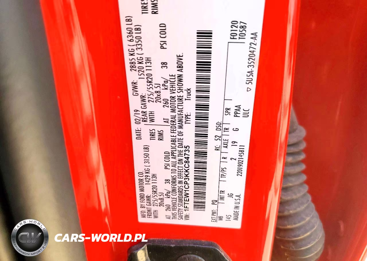 2019 Ford F150 Supercrew VIN:1FTEW1CP3KKC84735 - 12