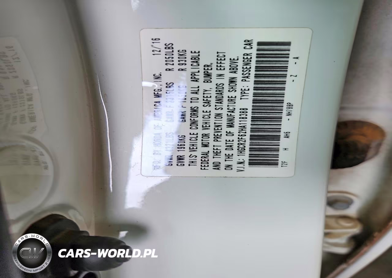 2017 Honda Accord Sport VIN:1HGCR2F62HA118388 - 12