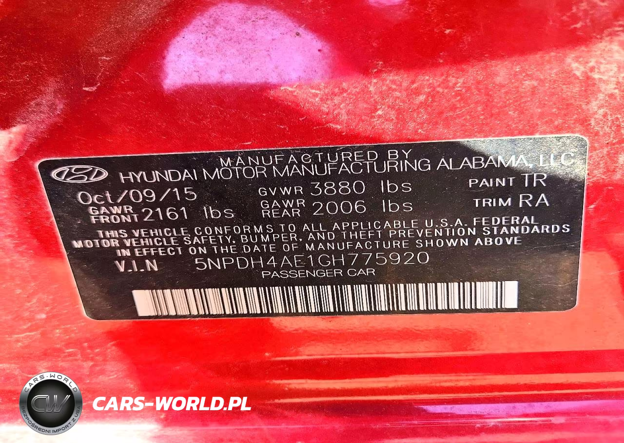 2016 Hyundai Elantra Se VIN:5NPDH4AE1GH775920 - 12